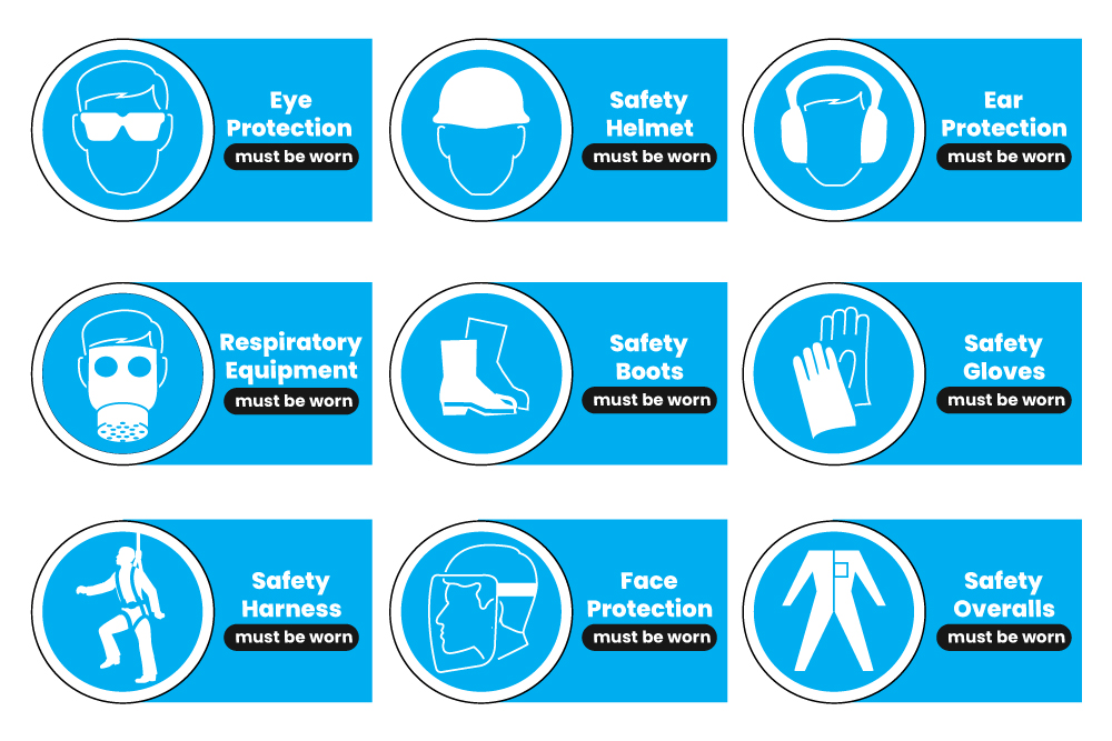 Equip PPE per WHMIS and ISO 45001 Standards. Workplace Safety Rules